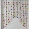 9pcs Hanging Artificial Flower Curtain Colorful Flowers Room Decorative Curtain  Bedroom Decoration