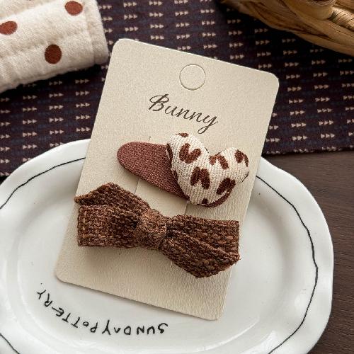 Korean Pearl Bow Rhinestone Love Hairpin Hair Ring High-end Temperament Does Not Hurt The Side of The Hair The Girl's Hairpin