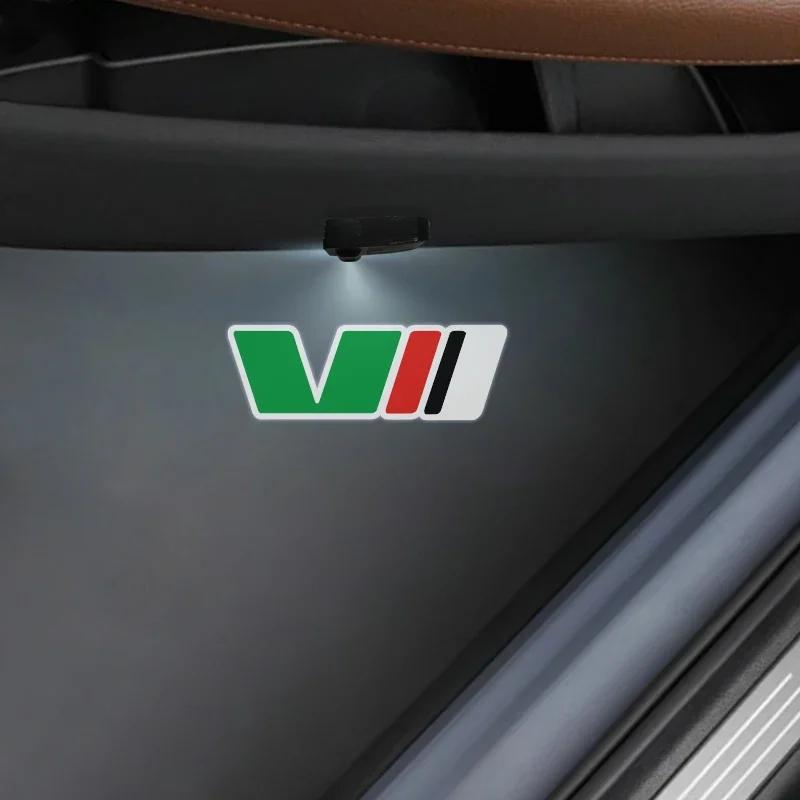

Car Sticker 2025 Hot 1/2Pcs Monte Carlo VRS Logo Car Door HD LED Lamps Projector Courtesy Welcome Lights For Skoda Scala Yeti Oc