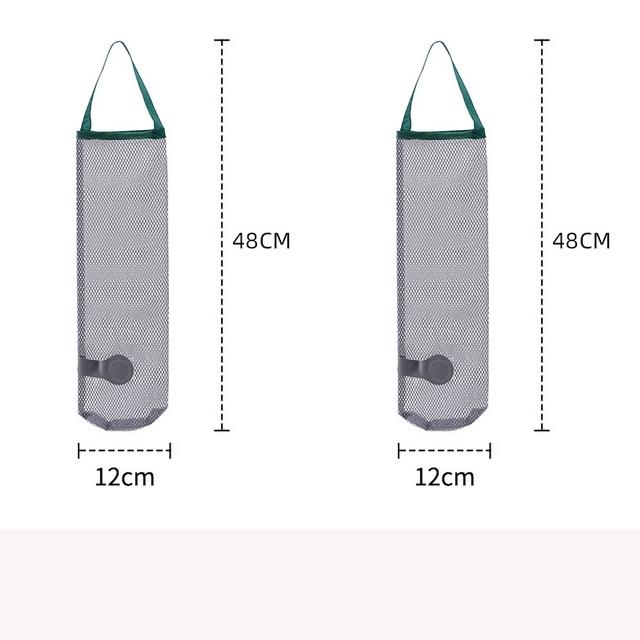 Reusable Kitchen Hanging Mesh Bag Home Fruit and Vegetable Net Pocket Hollow Storage Net Bag for Ginger Garlic Potatoes Onions