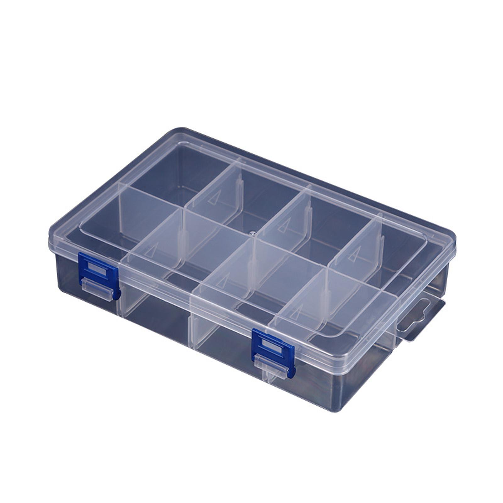 

Transparent 8 Section Storage Case Multipurpose 8 Cell Plastic Organizer Box for Students Homemakers & Office Workers 1