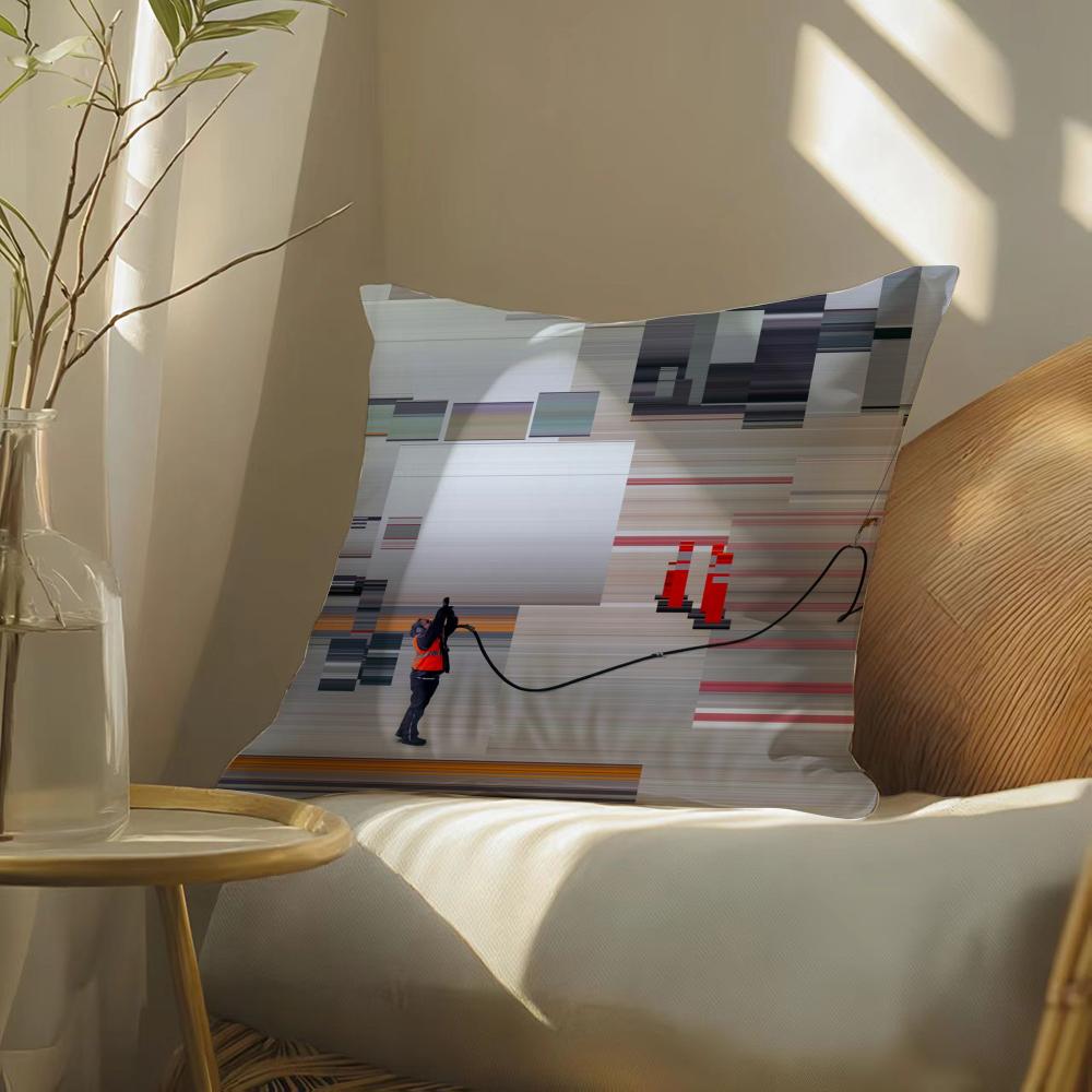 Abstract World Premium Printing Pillow Case Silky Elegant Comfort Sofa Bed Invisible Zipper