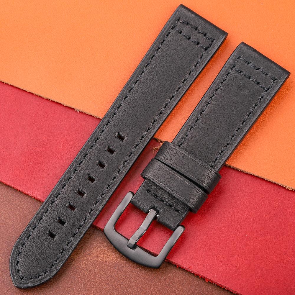 Watchband Genuine Leather Watch Band Strap Quick Release Vintage Watchband Metal Buckle Wristband Belt Accessories 18mm 20mm 22mm 24mm