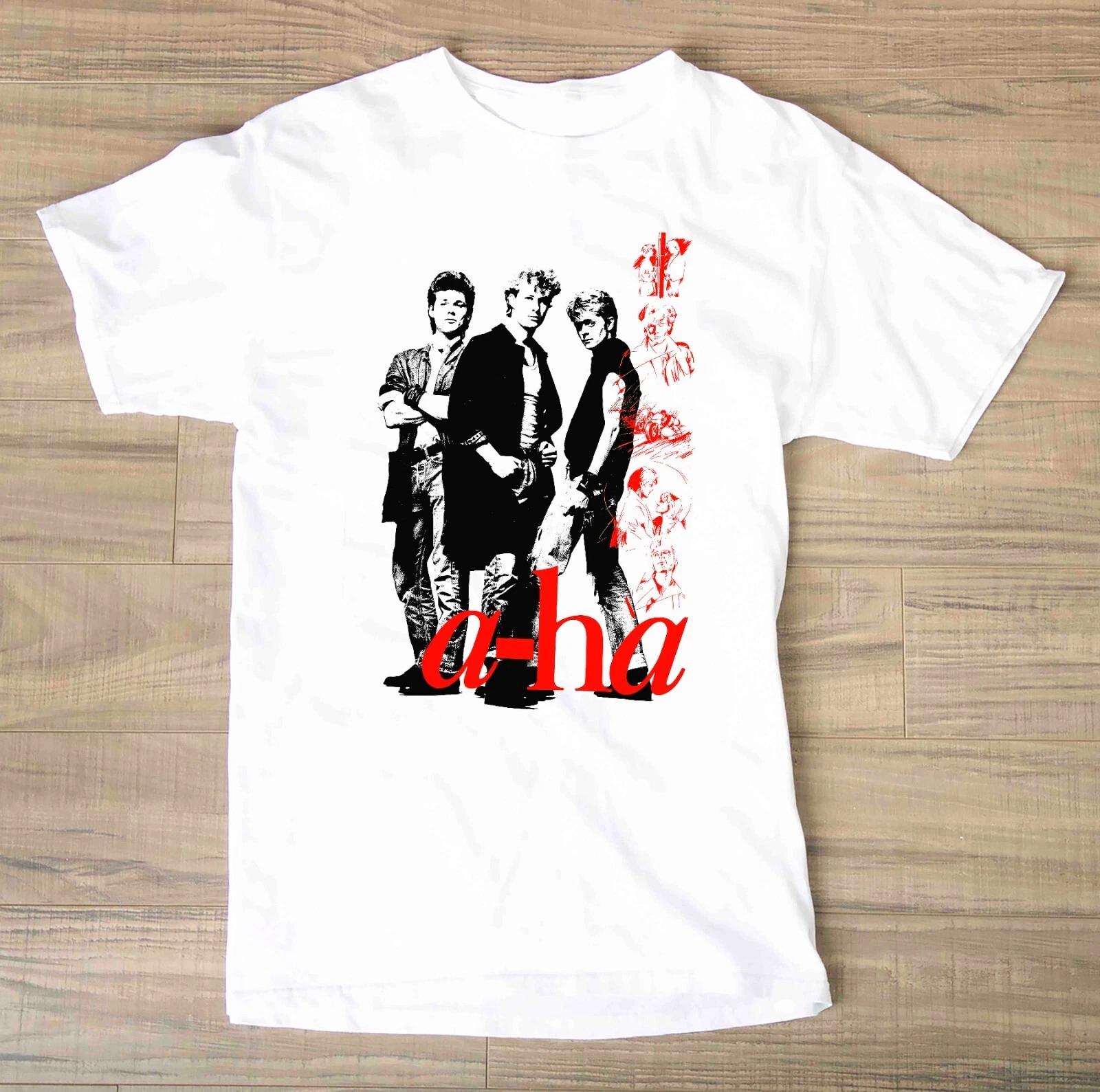 a-ha 1980 s band Cotton T -Shirt XL 4XL