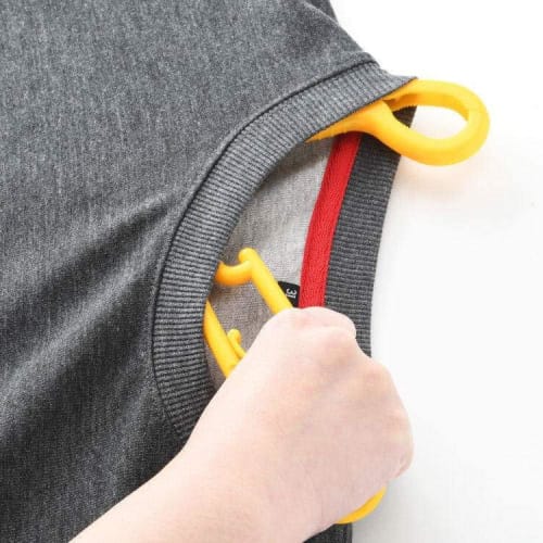 Kawabata Takisaburo Shoten Colorful Clothes Hangers, Laundry Hangers, Clothes Drying Rope Hangers, Grip Type, Laundry Supplies, 5 Colors, Set of 10 (W