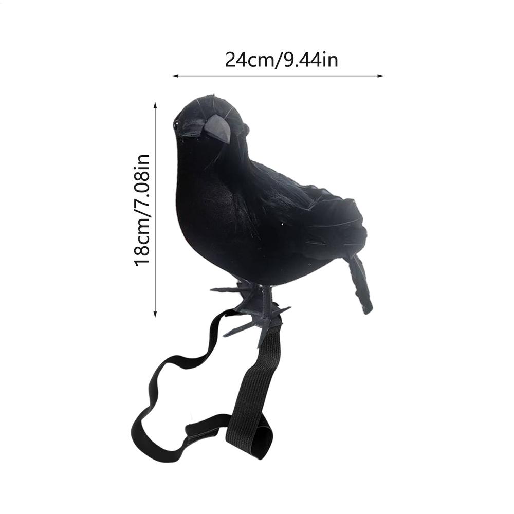 Хэллоуин Имитация Ворона на Плечо с Эластичной Лентой Хэллоуин Реалистичный Ворон Танцующий Косплей Костюм Аксессуары Ворон Реквизит