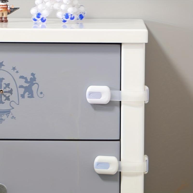 5pcs Children's Safety Lock Baby Drawer Lock Protection Cabinet Anti-Clip Refrigerator Plastic Lock Buckle Protect Children's Safety Door Lock