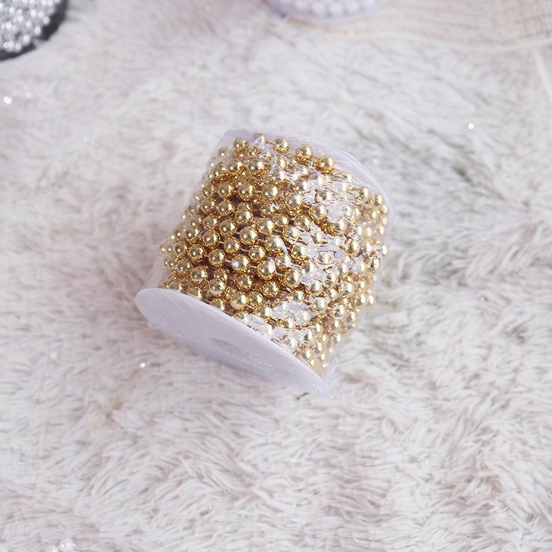 Silver Christmas Bead String for Tree and Wreath Décor - 8mm