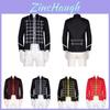 Sweet Dada Men's Medieval Palace Prince Steampunk Gothic Stand Collar Jacket