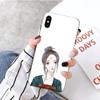 Hand Drawn Beautiful Characterss Phone Case For IPhone 14 13 12 11 XS X 8 7 6 Plus Mini Pro Max SE 2022 Soft Black Phone Cover