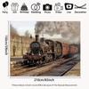 2D Nostalgic Steam Engine Backdrop Vintage Train Station Studio Photography Background