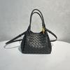 2025 New leather women's bag fashion classic woven bag butterfly buckle parachute shoulder oblique span bag