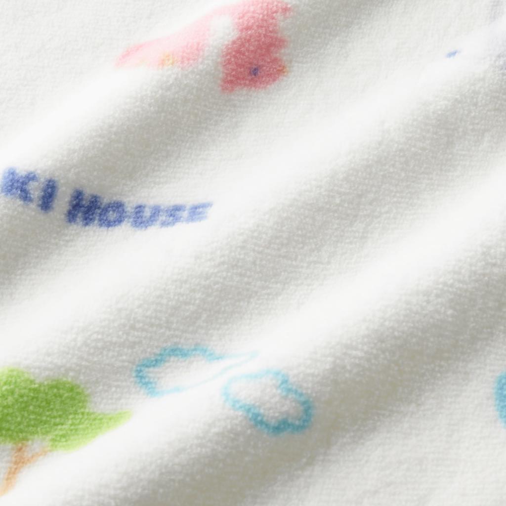 MIKIHOUSE Cotton Baby Blanket 90 x 115cm Animal Design Soft Brushed Both Sides Made in Japan Naptime Lap for Boys Girls Babies