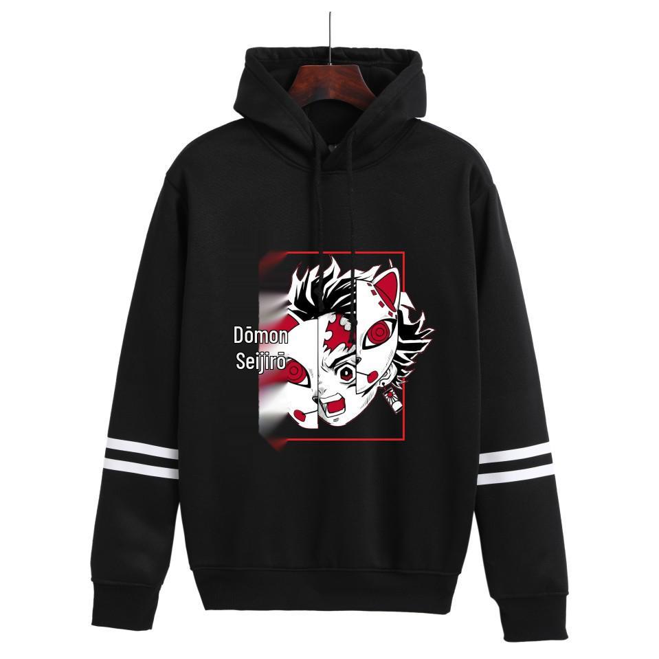 Trendy Autumn/Winter Demon Slayer Anime Unisex Double Pullover Hoodies