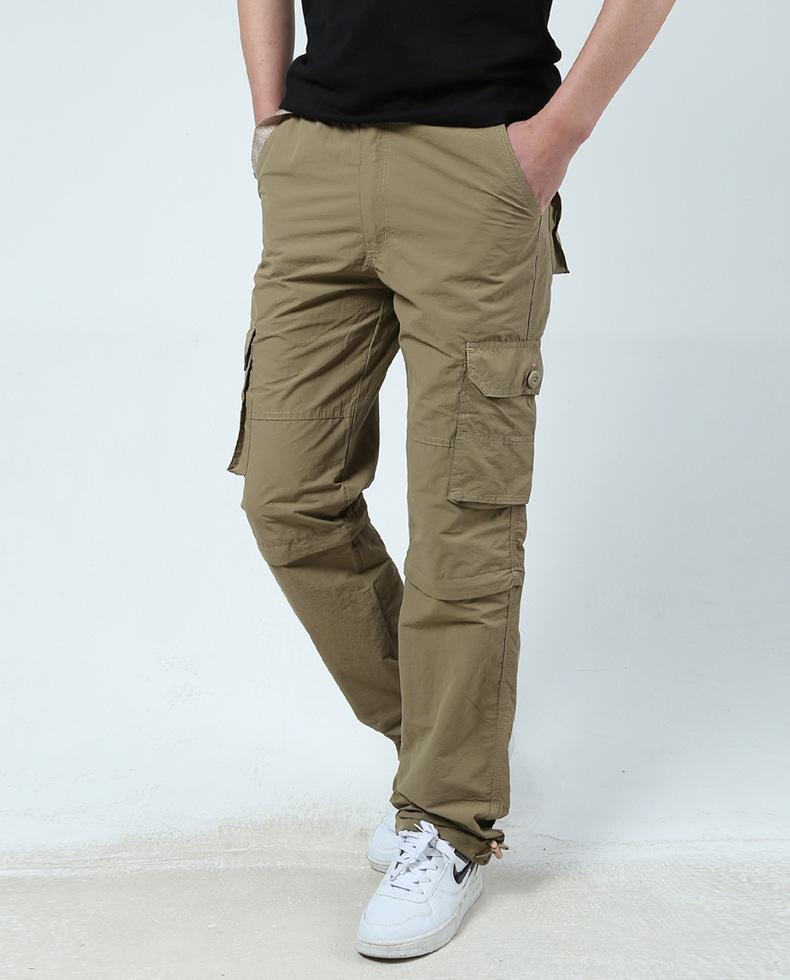 Summer Thin Removable Two-section Pants, Quick-drying Outdoor Overalls, Trousers, Men's Casual Pants, Breathable and Multi-pocket.
