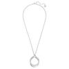 Swarovski Exact Interlocking Double Ring Rhodium Plated Necklace Women necklace 5528922