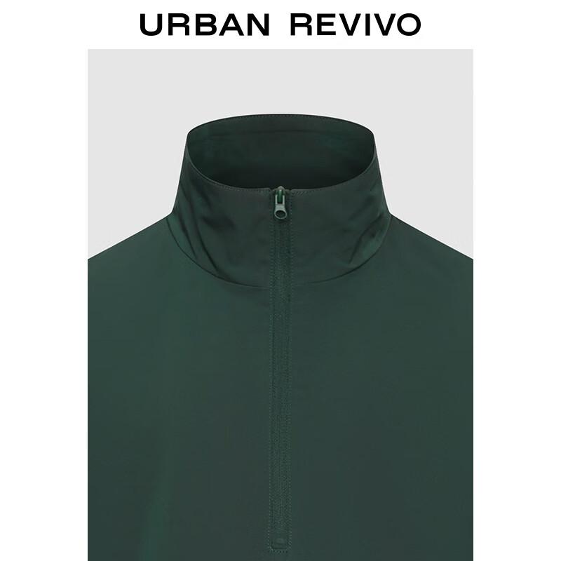 UR 2025 Fall Men's Casual Stand-Collar Zipper Loose Overshirt