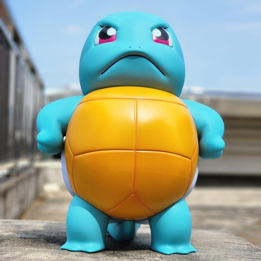Tsundere Squirtle Golduck 1:1 Pokemon Figurine - Large Trendy Toy