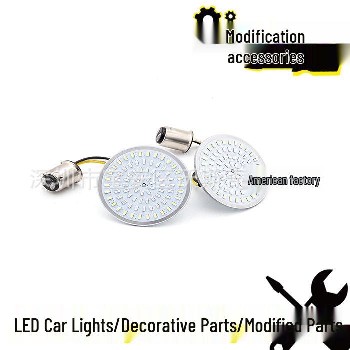Harley Motorcycle LED Front Signal Light - White/Yellow Daytime Running & Turn Signal