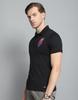 Monte Carlo Mens Printed Black Collar Neck Half Sleeve T-Shirt