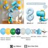 39Pcs Set Cartoon Cute Dinosaur Foil Balloons Macaron Colored Latex Ball 1-9 Year Girls Kids Dinosaur Themed Birthday Party Deco
