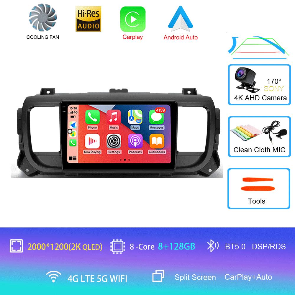 Android 14 Carplay For Citroen Jumpy III 3 SpaceTourer 1 For Peugeot Expert 3 2016 2017 2018 - 2021 Multimedia Player Car Radio