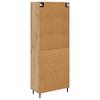 Highboard Set of 2 Pcs Artisan Oak Engineered Wood and Glass