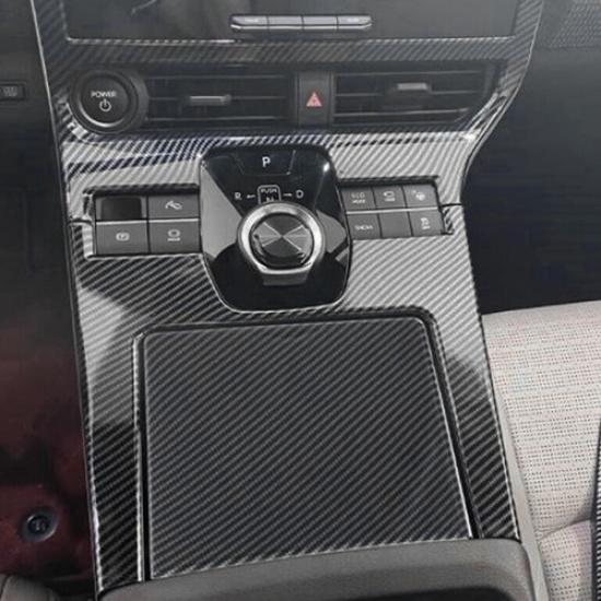 Carbon Fiber Inner Gear Shift Panel Cover Trim Fits For bZ4X -