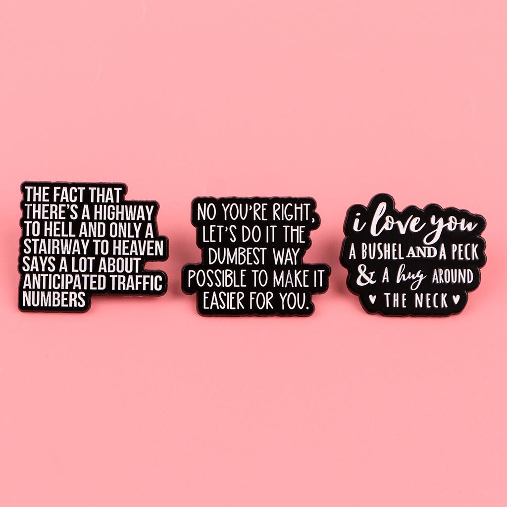 Rainbow Flower Quotes Enamel Brooch Lapel Pin Badge on Backpack Clothing Fashion Jewelry Cosplay Accessories Toys Gifts