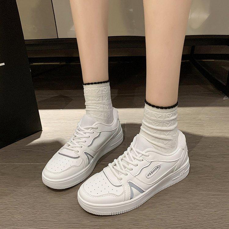 2025 spring, summer, autumn and winter foreign trade new women's shoes women's board shoes student shoes little white shoes low-top round head lace-up