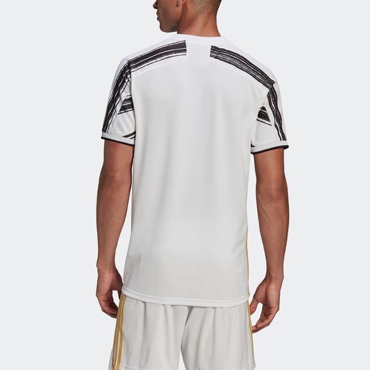 Adidas Juventus Home Match Jersey 20-21 Season Short Sleeve Sports T-Shirt Men Tops White EI9894