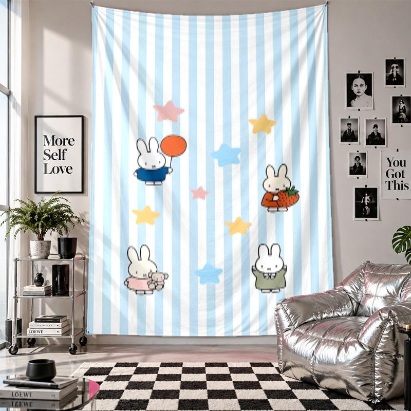 Wall TapestryMiffy Art Hanging Cloth Decorative Background Cover for Room Decoration