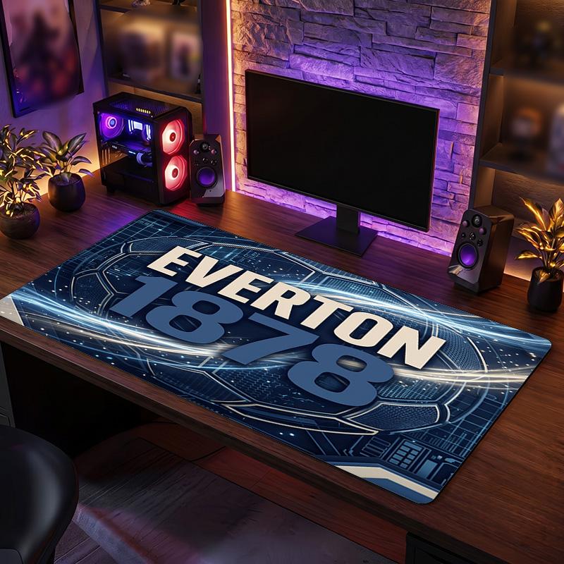 Tappetino per Mouse Grande Stampa Calcio Everton, Tappetino Esteso Antiscivolo per Scrivania da Gioco per Ufficio Casa