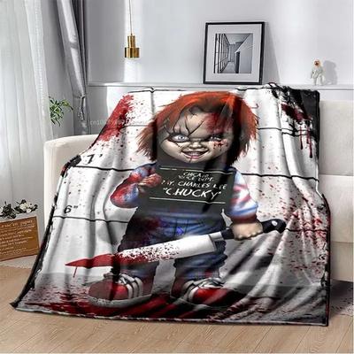 Child of Play Chucky Decke Horrorfilm Charakter Fleece Tragbare Überwurfdecke Bettwäsche Heimdekoration Für Kinder Erwachsene