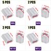 1-100Pcs Double Hole Cable Crimp Sleeve M1 to M12 Wire Ferrules 8-Shape Aluminum Cable Stopper Crimp Rope Hardware Accessories