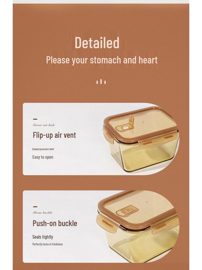 Xilekou Kimchi Box: Large Heat-Resistant Borosilicate Glass Storage for Microwave Use