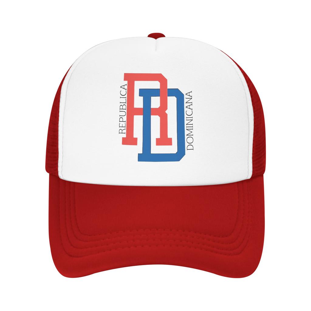 DR Dominican Republic Trucker Caps Unisex Women Outdoor Dad Hat Sun Hats Racing Cap Adjustable Polyester Mesh Baseball Cap Summer