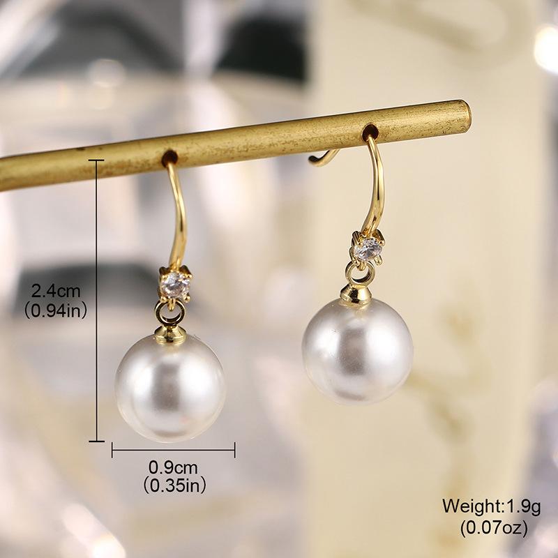 

Fashion high sense natural pearl zircon earrings women s flower stars retro light luxury stud earrings 925 silver needle