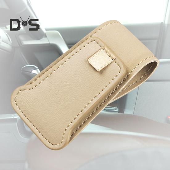 Magnetic Sunglasses Clip for Car Visor Faux Leather Glasses Holder Clip Car Interior Sunglass Holder for Fast Access