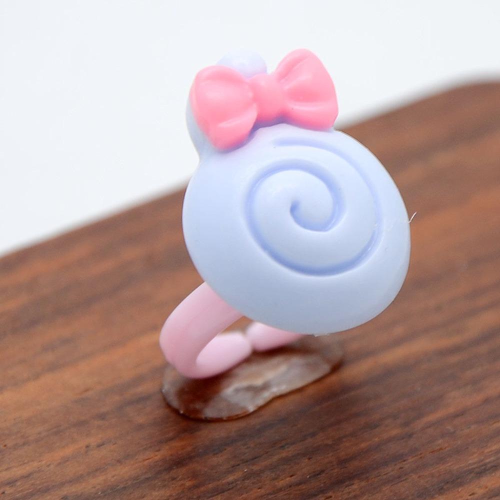 36Pcs Pink Candy Flower Finger Rings Set Animal Kid Princess Ring  for Girl