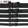 Meetee 10Sets 20-50mm Nylon Webbing Black with Plastic Slider Buckle Quick Release Buckle Backpack Strap Dog Collar Accessories