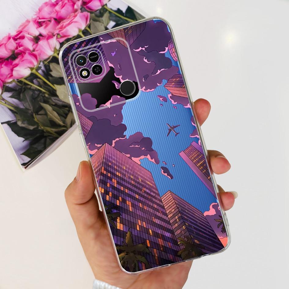 For Xiaomi Redmi 10A Case New Fashion Flower Butterfly Transparent Silicone Cover For Xiomi Redmi 10A Funda Redmi10a 10 A Bumper