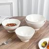 Ins Style White Ceramic High-Temperature Rice & Ramen Bowl