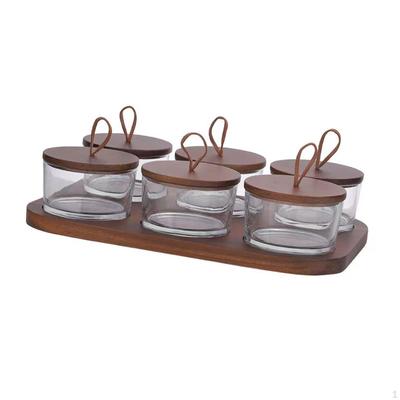 Borcan de depozitare a alimentelor din sticlă. Farfurie pentru aperitive. Tavă cu fructe uscate, rezistentă la praf