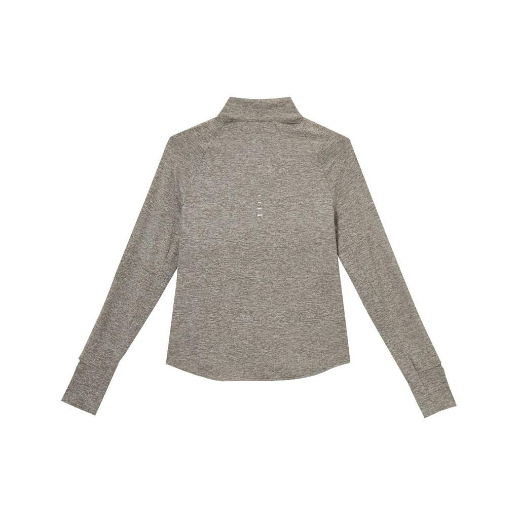 Nike Swift UVDri-Fit Casual Pulower Wygodny Długi Rękaw Odprowadzający Wilgoć Luźny T-Shirt Damskie Topy Minkowo-Brązowy Heatherowo-Różowy HQ0500233