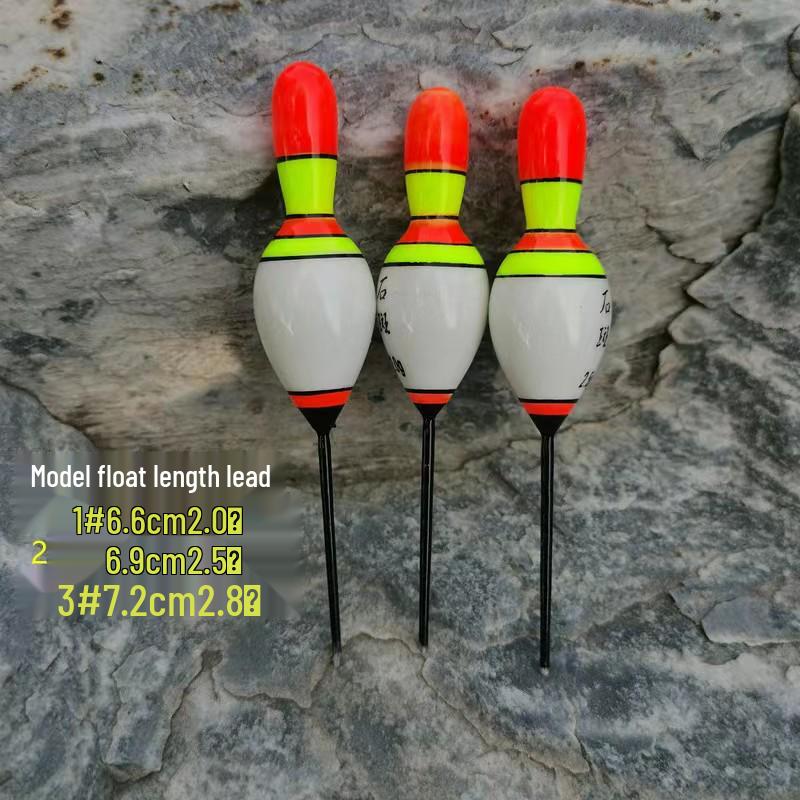 Stream Small Objects: Speckled White Stone Striped Ice Fishing Float Tackle Accessories