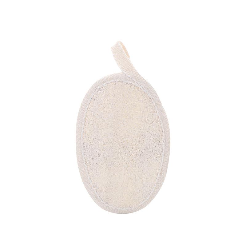 

1pc Natural Loofah Body Scrubber - Soft Exfoliating Bath Sponge Shower Brush Pad Puff for Body Skin Care Cleaning бежевый