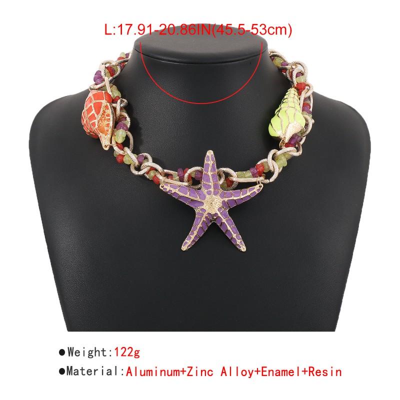 Bohemian Ocean Bead Necklace Women Beach Style Fashion Jewelry