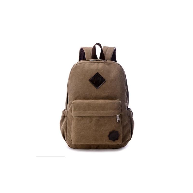 

Timeless Design Men s Vintage Canvas Backpack Rucksack For Stylish Daily Use кавовий