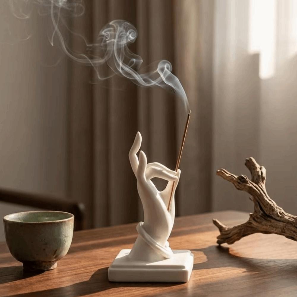 3D Printed Hand Shaped Incense Burner Plastic Finger Shaped Incense Stand Home Decoration